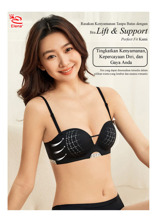 Elena Bra Robot Premium Half Cup Busa Tebal E 292162 34B - 38B Bra Kait 4 Setengah Cup B Sedang Tanpa Kawat