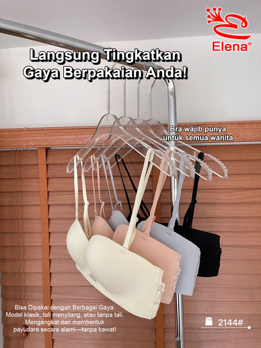 Elena Push Up Bra BH Robot Tanpa Kawat Cup B Half Cup Busa Tebal E 292144 - 34B-38B - Kait 3 Setengah Cup No Wire
