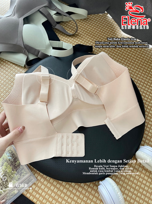 Elena Bra Yoga Seamless Tanpa Kawat Busa Semi E 29616 - M-XXL - Bra Unwired Premium Quality for Yoga