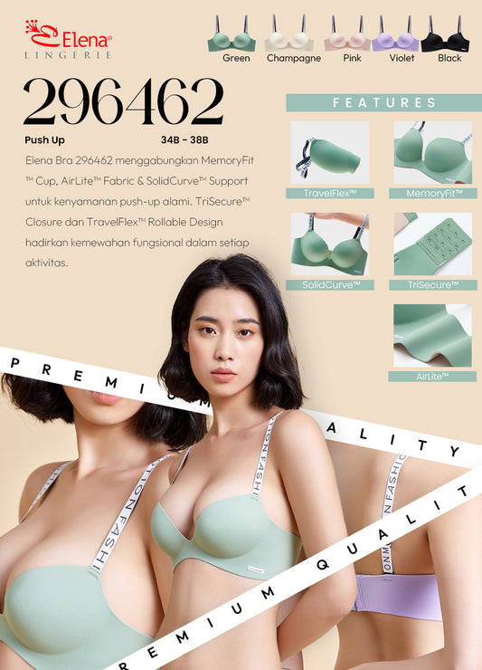 Elena Bra BH Robot Cup B Sedang E 296642 - Size 34B-38B - Bra Cup B Busa Tebal Tanpa Kawat