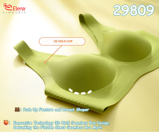 Elena One piece Seamless Push Up Bra E 29809 L - XXL Pakaian Dalam BH Wanita