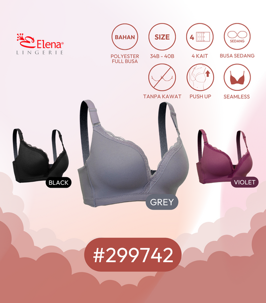 Elena Onepiece Bra E 299742 - Size 34-40B - Pakaian Dalam Wanita BH - Best Seller