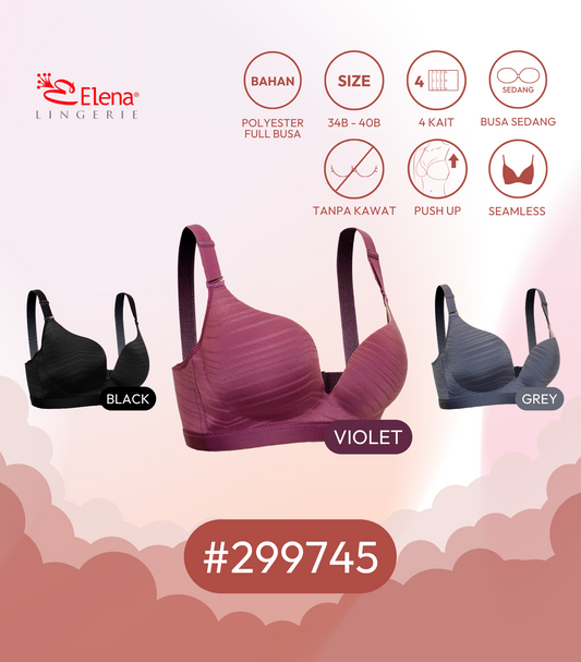 Elena Onepiece Bra E 299745 - Size 34-40B - Pakaian Dalam Wanita BH - Best Seller