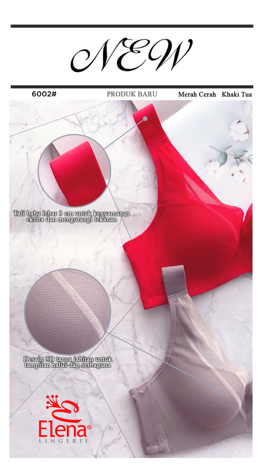 Elena Luxury Bra Cup Sedang E 86002 - Multicolour Size 34B-40B - Pakaian Dalam BH Wanita - New Arrivals
